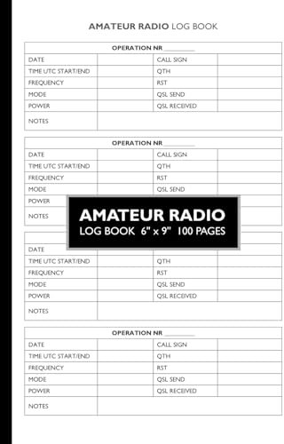 Amateur Radio Log Book: Daily Logbook for The Passionate HAM Radio Enthusiast | Capture Every Detail and Arrange Your Activity of Your Radio Operation Journal | White Cover