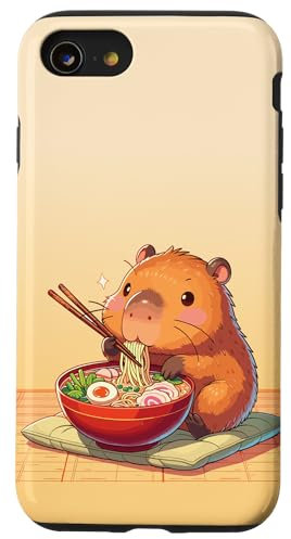 Hülle für iPhone SE (2020) / 7 / 8 süße Capybara isst Ramen Nudeln Capybaras Ramen