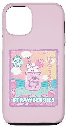 Hello Kitty Strawberry Milchflasche Hülle für iPhone 14 Pro