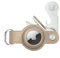 MAGATI Schlüsselanhänger für AirTag mit Einkaufswagenlöser aus Echtleder für 1-7 Schlüssel - Key Organizer Kompatibel mit Apple Airtag Anhänger, Schlüsseletui mit Fundservice Airgonizer, Beige