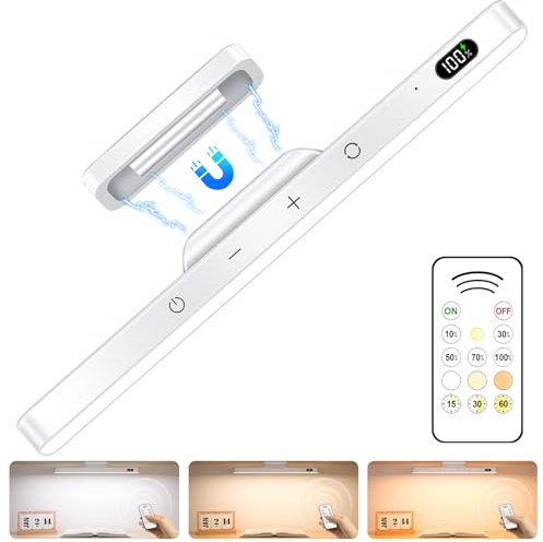 Ferswe 3W Unterbauleuchte Küche Led,2000mAh USB Schrankbeleuchtung Mit Fernbedienung,Unterbau Led Lichtleiste Led Leiste Akku Deckenleuchte für Steckdose,KüChe, Spiegelbeleuchtung,Wände