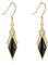Schwarze Onyx Ohrringe 925 Sterling Silber Gold Ohrringe Gold Schwarz Schmuck Geschenk für Damen