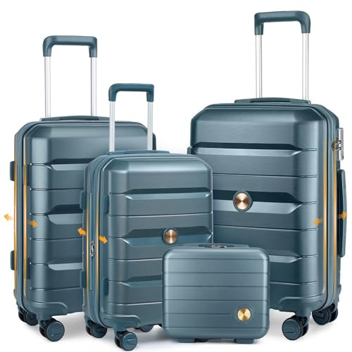 Sea choice Set Valise 4 de Voyage Rigide Extensible Trolleyset et Vanity