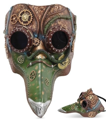 ⚙️ Steampunk Pestmaske – Detailreiche Halbmaske für Steampunk-Kostüme & Halloween