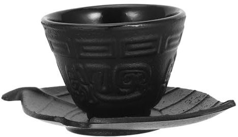 OKUMEYR 1ensemble Set De Tasses à Thé Rétro Fonte Avec Soucoupes Accessoires Chinois Élégants Pour Amateurs De Thé