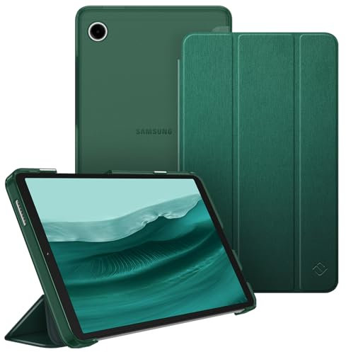 FINTIE Case for Samsung Galaxy Tab A9 8.7 Inch 2023, Ultra Thin Protective Case with Translucent Back Cover for Tablet A9 8.7 SM-X110/X115/X117, Dark Green