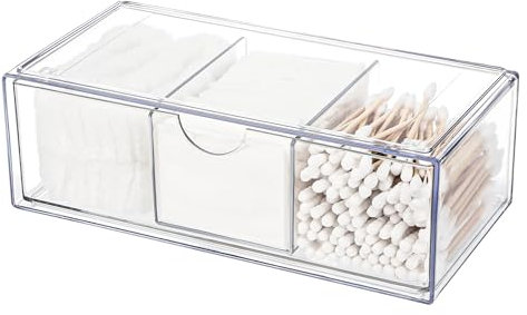 Kosmetik Organizer,3-Fach Make Up Schubladen Organizer, mit Halter,Schlafzimmer, Bad, Büro, geeignet für die Pflege von Kosmetik, Schreibwaren und tägliche Notwendigkeiten