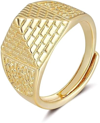 Gold Kids Ring, Size H (Adjustable), Gold Plated – Bling King London