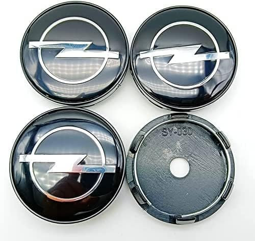 GRZZCYBF 4Pcs Nabendeckel für Opel Astra H G J Insignia Mokka Zafira Corsa 60 mm,Radnaben Mittelabdeckungen Auto Radnaben Zubehör,A