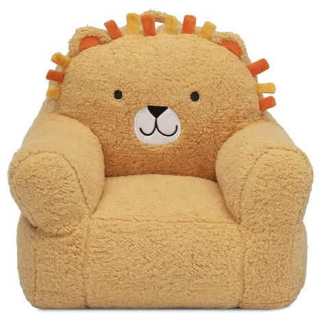 Delta Children Lion Cozee Buddy Chair, Orange, 19W x 17.5D x 19H