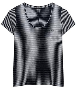 Superdry Damen Studios T-Shirt mit tiefem Ausschnitt