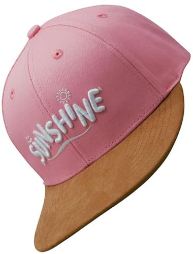 Kinder Snapback Cap Sunshine (Junior, Kids, Mädchen, optimale Passform, Kappe, Unisex) (DE/NL/SE/PL, Alter, Einheitsgröße, Rosa)