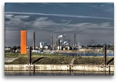 Premium Textil-Leinwand 45 x 30 cm Querformat Premium Textil-Leinwand 45 cm x 30 cm quer Ein Motiv aus dem Kalender Duisburg am Rhein - R(h)einblicke | Wandbild, HD-Bild auf Keilrahmen, Wanddekorati