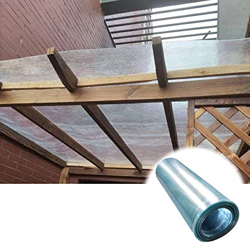 Klare Dachplatte aus Polycarbonat, Tageslichtplatte, UV-Schutz, Regendachabdeckung, für Überdachungen im Freien, Carport, Frühbeet, Ersatz-Schuppenplatte, 0,5 x 1 m