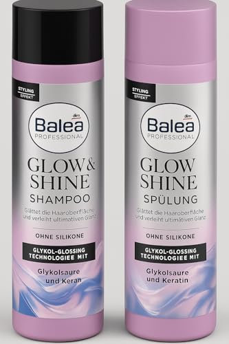 Balea Professional - Shampoo Glow & Shine (250 ml) + Conditioner Glow & Shine (200 ml) + PurLife Sticker
