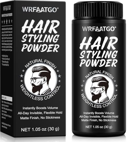 Poudre Coiffante Homme 30g, Poudre Texturisante Cheveux, Poudre Texture Cheveux Homme,Poudre Volume Cheveux,Volume Instantané Effet Mat,Sans Résidu,Fixation Légère à Forte,Styling Naturel Longue Tenue