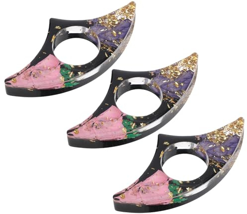 Healvian 3pcs Resin Bookmark Thumb Page Holder for Reading Dried Flower Finger Book Page Spreader Book Accessories for Readers