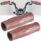 KATUR Motorrad Handgriffe 22mm 7/8 '' 24mm Gummi Lenker Gel Griff Retro Gummi Motorrad Vintage Cola Flasche Lenker Griffe Braun Universal für Harley Honda Yamaha Kawasaki Suzuki