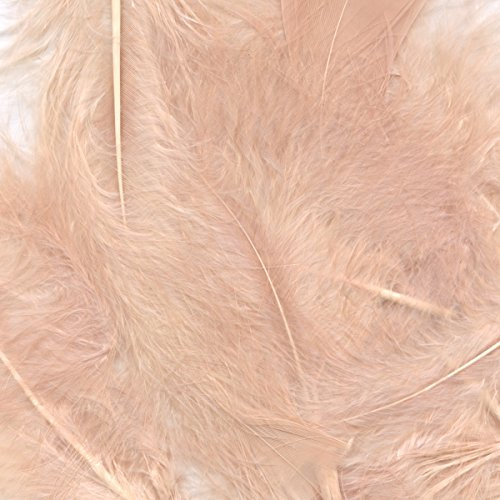 Rose Gold 1st Grade Eleganza Decorative Marabout Feathers Mixed sizes 3- 8 50g pack