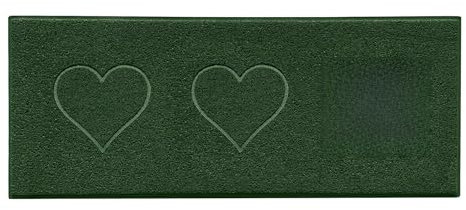 Nicoman Heart Shape Embossed Entrance Door Mat Non Slip Dirt Trapper PVC Spaghetti Mat with Rubber Base, Jet Washable Quick Drying Doormat Watertight Indoor or Outdoor - (Runner, Green, 150 x 60cm)