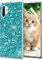 OKZone Funda Samsung Galaxy Note 10 Plus Carcasa Purpurina [con Protector Pantalla], Cárcasa Brilla Glitter Brillante Parachoque Teléfono Smartphone Móvil Case para Galaxy Note 10 Plus (Verde)