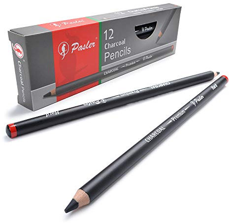 Pasler® Charcoal Drawing Pencils,you can choose Soft-s, Soft, Medium and Hard for Drawing, Sketching, Shading, Artist Pencils for Beginners & Artists Set of 12 Count (Hard)
