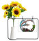 Beauty Gift Künstliche Sonnenblumen-Vasen, Karpfen mit Lotusblatt-Muster, Geometrie, Flasche Segenskarte