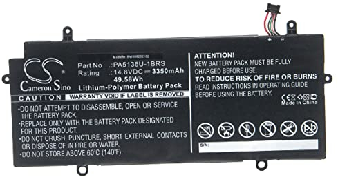 vhbw Akku Ersatz für Toshiba PA5136U-1BRS für Notebook (3350mAh, 14,8V, Li-Polymer)