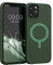 kwmobile TPU Silicone Case Compatible with Apple iPhone 12 / iPhone 12 Pro - Case Magnetic Cover - Compatible with MagSafe - Dark Green