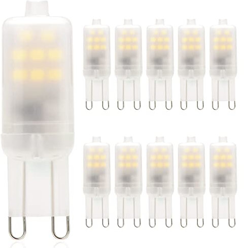 Cxyemt G9 LED Lampe 6000K Kaltweiß 2W Ersatz Für 15W 20W Halogenlampe, AC220-240V G9 LED Mini Leuchtmittel Kein Flackern Glühlampe Birne, Nicht Dimmbar, 10er Pack