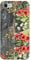 Taperso Coque pour Iphone SE 2020 et 2022 Effet Bois Gris Fleur Rouge