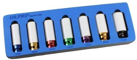 US PRO Tools 7PC 1/2 DR Deep Alloy Wheel Impact Sockets 17-27mm 3838