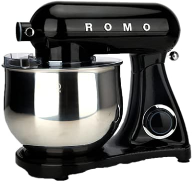 Suinga - Batidora Amasadora Orbital 1800W. Procesador Alimentos Profesional 8L., 6 Velocidades. Diseño Retro Vintage. Color negro