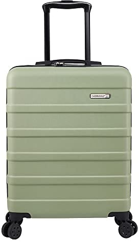 Cabin Max Anode Handgepäck Koffer - Leicht, Hartschale, Koffer Handgepäck Trolley mit 4 Rädern, 3-stelliges Schloss (Trolley Koffer Farbe: Grun, Größe: 55x40x20 cm)