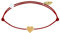 LES POULETTES BIJOUX - Bracelet Lien Plaqué Or Mini Coeur - Rouge