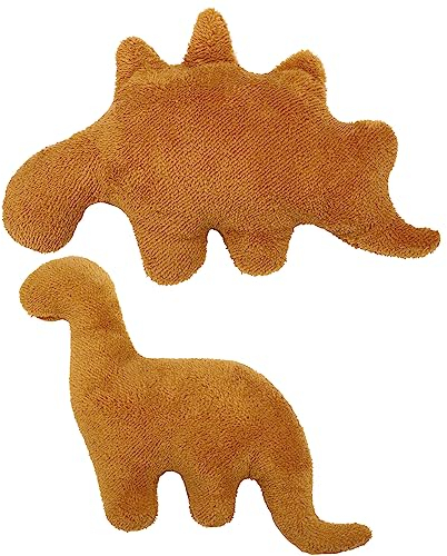 tiopeia 2 Stück Dino-Nugget-Kissen,Dino Chicken Nugget Plüschtier, Chicken Nugget Kissen Stofftier,Dino Chicken Nuggets Kissen Kuscheltier Plüschtiere für Kind