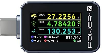 ChargerLAB POWER-Z C240 - Regolatore di corrente portatile USB-C C240, misuratore di potenza digitale, supporta fino a 240 W e PD3.1 QC5.0, per telefoni USB-C, laptop, caricabatterie e altro ancora