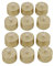 Lot de 12 Bougies LED sans Flamme, Bougies Votives sans Flamme, Bougies Chauffe-plat LED Dorées, Fausse Bougie à Piles, Bougie Chauffe-plat à Paillettes, Bougie sans Flamme Décorative(Couleur or)