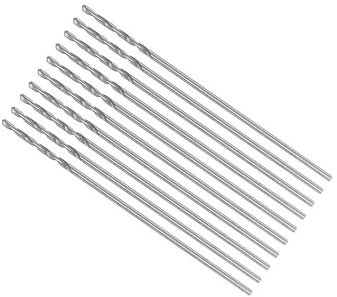 CoCud Micro Forets, Diamètre de Perçage de 0,5mm Longueur Totale de 22mm, Foret Hélicoïdal Entièrement Rectifié en Acier à Grande Vitesse 6542 - (Pour Cuivre, Métal et Bois), 10 Pcs