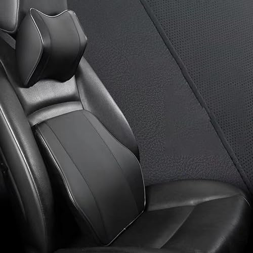 RSFIL Kopfstützenkissen Nackenkissen für Mercedes Benz GLA, Atmungsaktiv Auto Rest Kissen Sitz Kopf Kopfstütze Unterstützung für Nackenstützenkissen Sitz Zubehör,L2pcs-A(Black)