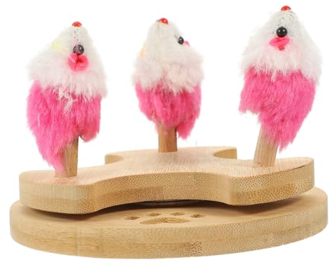 Supvox Katzen Spielzeug Interaktives Katzenzubehör Mit Lustigem Turntable Für Kätzchen Fördert Spielverhalten Und Farbe Zufällig