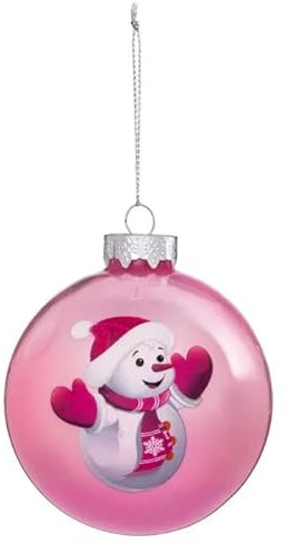Paris Prix Atmosphera Créateur d'intérieur - Boule de Noël Déco Douceur des Neiges 8cm Rose