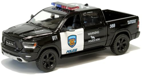 KiNSMART - 2019 Dodge Ram 1500 Pickup 1:46 O Scale 5 Die Cast Metal Model Toy Truck (Police Edition)