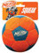 Nerf Dog X-Weave Soccer Ball with Squeaker, 5-Inch Durable Fetch Toy for Dogs, Orange/Blue