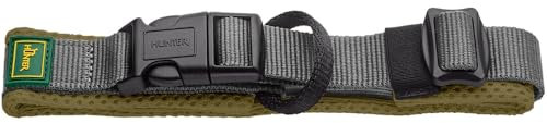 HUNTER Halsband Maldon, Farbe: Oliv, atmungsaktives Mesh, Robustes Nylon, lautlos & allergikerfreundlich, Zugentlastung, integriertes Adresslabel, besonders leicht, Größe: XL