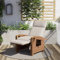 Grand patio Relaxliege Liegesessel mit Sitzkissen, Aluminiumgestell, Armlehnensessel Verstellbare Rückenlehne, Rattan Lehnstühle für Innen (Zwei-knopf-Anpassung -Beige Sitzkissen&Honigbraun Rattan)