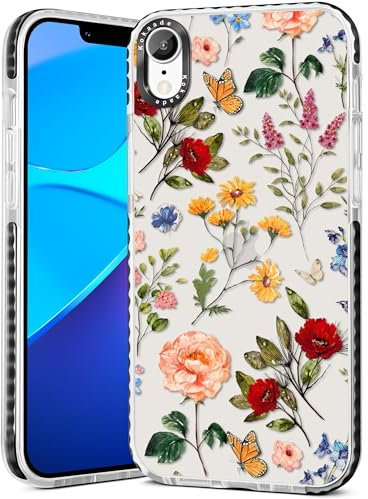 Kokaade for iPhone XR Case for Women Girls - Cute Kawaii Retro Flower Design Fashion Phone Cover Girly TPU Funda for iPhone XR