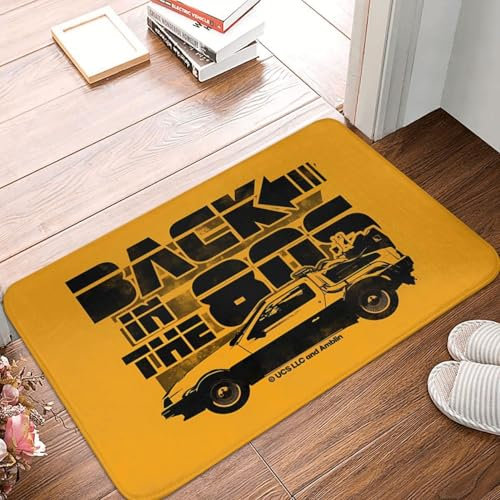 OOAHJEID Bathroom door mat Movie Back To Future Bathroom Mat Back In The 80s Doormat Living Room Carpet Outdoor Rug Home Decor