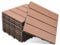 ISOISL 33er Set WPC Terrassenfliesen, 30x30cm Balkonfliesen Klickfliesen, WPC Fliesen für 3m², Bodenbelag mit Drainage, Terrassendielen Wasserfest Korrosionsbeständig, für Balkon Terrasse, Braun