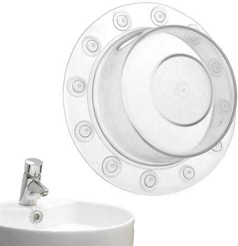 Bathtub Overflow Drain Cover – Clear Tub Overflow Protector, Prevent Water Overflow, Drain Stopper for Tub & Shower